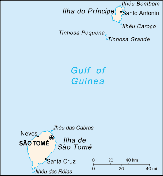 Karte Sao Tome und Principe